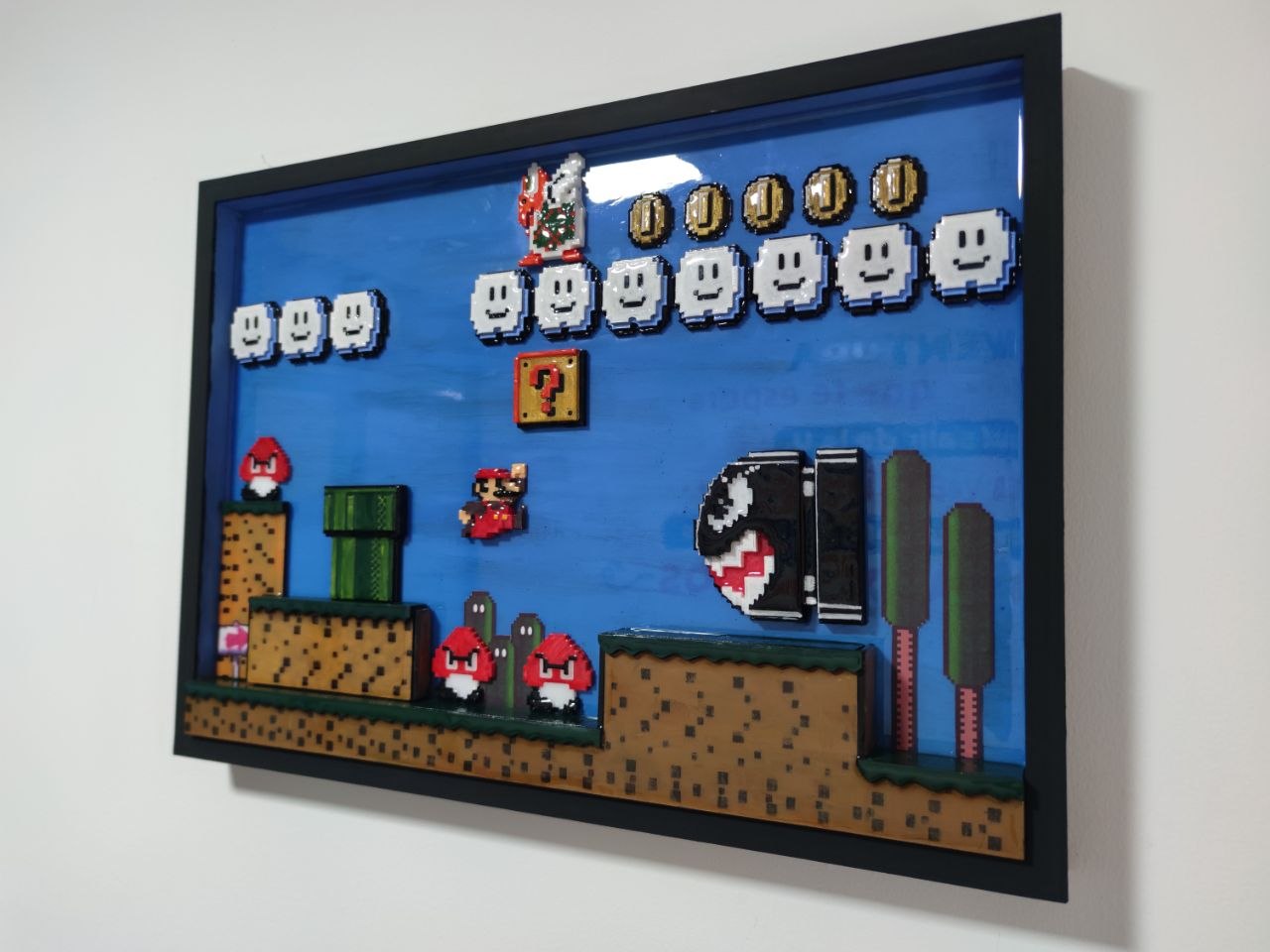 Cuadro Super Mario Bros Deluxe vista lateral